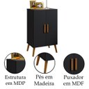 Ver imagem 2 de Armário Multiuso Sapateira Pés Retrô 2 Portas Carly Preto