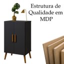 Ver imagem 5 de Armário Multiuso Sapateira Pés Retrô 2 Portas Carly Preto