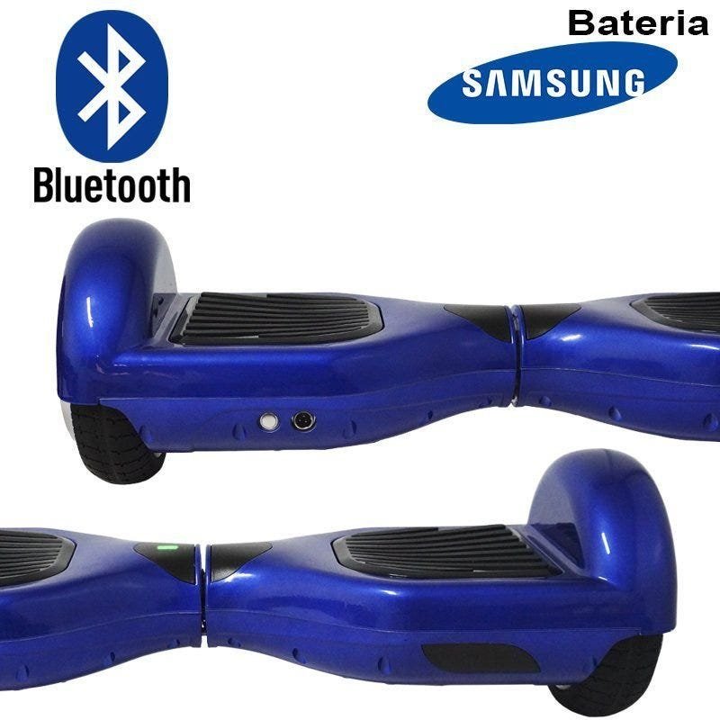 Hoverboard Skate Elétrico 2 Rodas 6,5 Polegadas Led Bluetooth Bateria Samsung Azul Bolsa Original - 4