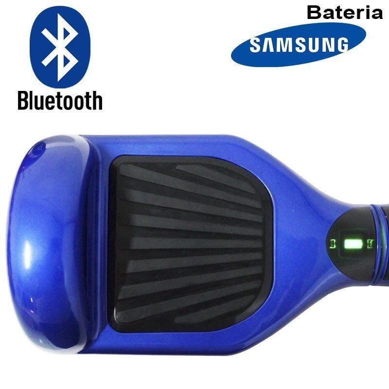 Hoverboard Skate Elétrico 2 Rodas 6,5 Polegadas Led Bluetooth Bateria Samsung Azul Bolsa Original - 3