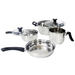 Jogo de Panelas em Aco Inox Tampa de Vidro Conjunto com 4 Peças (VPA-940) - 4