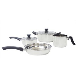 Jogo de Panelas em Aco Inox Tampa de Vidro Conjunto com 4 Peças (VPA-940) - 3