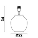 Ver imagem 6 de Abajur Pot Cinza Cerâmica 34cm 1XE27 Luminaria de Mesa p/ Quarto Sala Bella s/ Cúpula ST3314