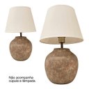 Ver imagem 5 de Abajur Pot Cinza Cerâmica 34cm 1XE27 Luminaria de Mesa p/ Quarto Sala Bella s/ Cúpula ST3314