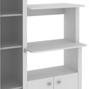 Ver mais imagens de Balcão Multiuso para Forno e Micro-Ondas com 3 Portas e 4 Prateleira BL3304 Branco
