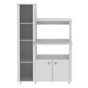 Ver imagem 3 de Balcão Multiuso para Forno e Micro-Ondas com 3 Portas e 4 Prateleira BL3304 Branco