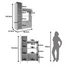 Ver imagem 4 de Balcão Multiuso para Forno e Micro-Ondas com 3 Portas e 4 Prateleira BL3304 Branco