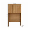 Ver imagem 3 de Módulo de Guarda Roupa Aéreo Ponte Solteiro 126,3cm 100% MDF Cairo Marrom/Cinamomo