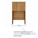 Ver imagem 6 de Módulo de Guarda Roupa Aéreo Ponte Solteiro 126,3cm 100% MDF Cairo Marrom/Cinamomo