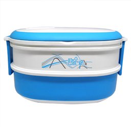 Marmita Marmitex com 2 Compartimentos com Alça Azul para Micro-ondas e Freezer (Ca09112 Azul) - 1