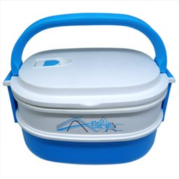 Marmita Marmitex com 2 Compartimentos com Alça Azul para Micro-ondas e Freezer (Ca09112 Azul) - 2