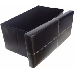 Puff Baú Porta Treco Organizador Dobrável Retangular Grande Preto (Pf-10) - 2