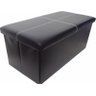 Puff Baú Porta Treco Organizador Dobrável Retangular Grande Preto (Pf-10) - 1