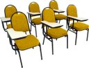 Ver imagem 1 de Kit com 6 Cadeiras para Auditórios Linha Hotel Amarelo