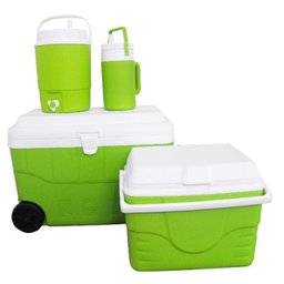 Caixa Termica Grande 60 Litros Com 2 Rodas Kit Com 4 Pecas Cooler Garrafa Combo (ELD5531) - 1