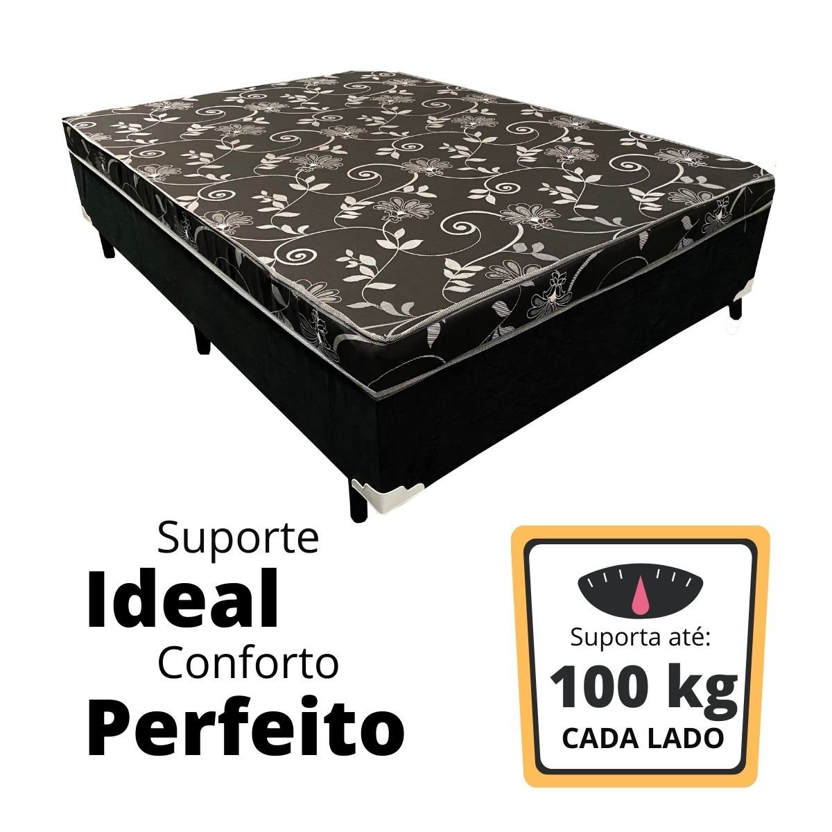 Cama Box Casal Conjugado Ortopédico Premium 138x188x53 - 2