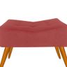 Puff Decorativo Gabriela Suede Rosê Pés Palito para Sentar - 4