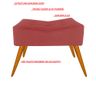 Puff Decorativo Gabriela Suede Rosê Pés Palito para Sentar - 2