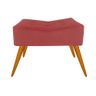 Puff Decorativo Gabriela Suede Rosê Pés Palito para Sentar - 1