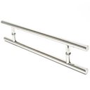 Ver imagem 1 de Puxador Para Porta Aco Inox 1 Metro e 20 cm Duplo H Casa Porta Pivotante (BSL-PXD-4)