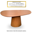 Ver imagem 7 de Mesa de Jantar Cone Oval ORGANICA180X100 Modelar Moveis 6 Lugares