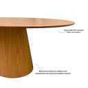 Ver imagem 5 de Mesa de Jantar Cone Oval ORGANICA180X100 Modelar Moveis 6 Lugares