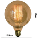 Ver imagem 2 de Kit 2 Lâmpada Retro Decorativa Vintage Thomas Edison G125 110v