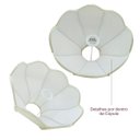 Ver imagem 3 de Cúpula Clássica de Abajur 22x10x30cm Estilo Imperial de Tecido Algodão Soquete Nacional