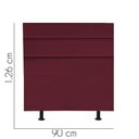 Ver imagem 2 de Cabeceira Estofada Argentina 90cm Solteiro para Cama Box Quarto Suede Bordô - Gat Magazine