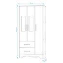 Ver imagem 2 de Armario Infantil Popy 3 Portas 2 Gavetas - Moveis Peroba Branco Brilho