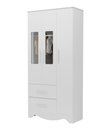 Ver imagem 1 de Armario Infantil Popy 3 Portas 2 Gavetas - Moveis Peroba Branco Brilho