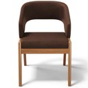 Ver mais imagens de Kit 06 Cadeiras de Jantar e Estar Living Estofada Lince L02 Couríssimo Marrom - Lyam Decor