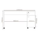 Ver imagem 4 de Escrivaninha Malta Lukaliam Móveis Mdp 135,5x75,5cm Branco