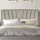 Ver imagem 1 de Painel Estofada Bélgica 140cm Casal Para Cama Box Quarto Linho Bege - Gat Magazine