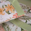 Ver imagem 2 de Jogo Cama Lençol Encanto Casal Padrão Percal 180 Fios C/ Ponto Palito 4 Peças - Floral - Verde