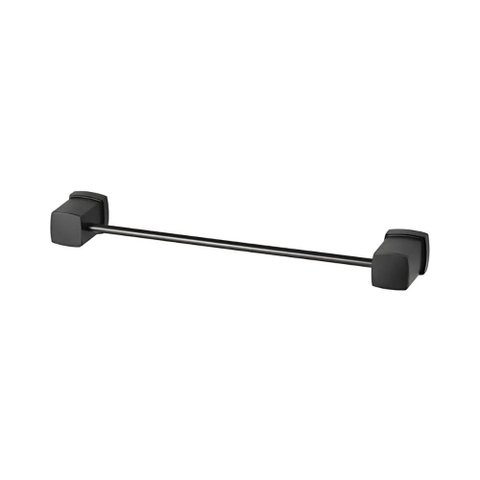 Porta Toalha Linear Médio 46,5cm Block Preto Matte Meber