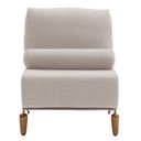Ver imagem 6 de Poltrona Decorativa Aurea Base Aço Champagne Linho Bege - Nexta Casa