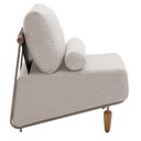 Ver imagem 7 de Poltrona Decorativa Aurea Base Aço Champagne Linho Bege - Nexta Casa