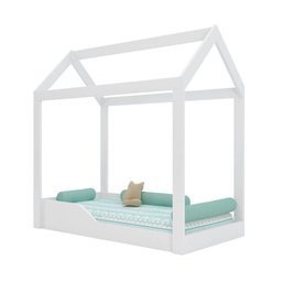 Mini Cama Montessoriana Infantil Montessoriana Crystal Branco - Peternella - 1