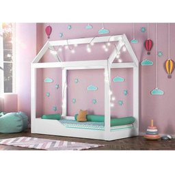 Mini Cama Montessoriana Infantil Montessoriana Crystal Branco - Peternella - 3