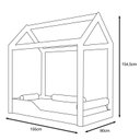 Ver imagem 2 de Mini Cama Montessoriana Infantil Montessoriana Crystal Branco - Peternella