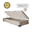 Ver imagem 1 de Base Box Baú Solteirão Luxo Blindado AColchoes Suede Bege 41x96x203