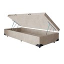 Ver imagem 2 de Base Box Baú Solteirão Luxo Blindado AColchoes Suede Bege 41x96x203
