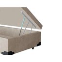 Ver imagem 3 de Base Box Baú Solteirão Luxo Blindado AColchoes Suede Bege 41x96x203