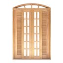 Ver imagem 3 de Porta Balcão de Correr de Madeira Cedro Arana Veneziana em Arco Bat.14 Cm- 2.35 (a) X 1.20 (l)