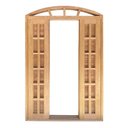 Ver imagem 2 de Porta Balcão de Correr de Madeira Cedro Arana Veneziana em Arco Bat.14 Cm- 2.35 (a) X 1.20 (l)