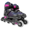 Patins In Line Infanto Juvenil Laser Preto/rosa Nº 38 Ao 41 - 1