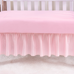 Saia para Mini Berço 0,93x1,00 -3 Cores:rosa - 1