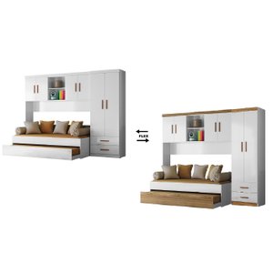 Jogo de Quarto Infantil Modulado Ônix com Bicama Flex - Peternella