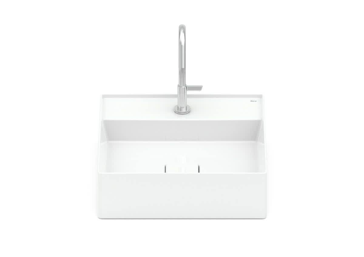 Ver imagem 2 de Cuba de Apoio 40*40 com Mesa T9 Terra Branco Roca